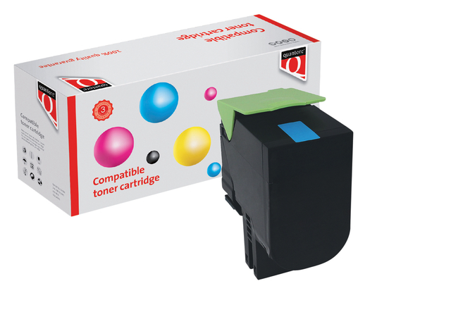 Tonercartridge Quantore alternatief tbv Lexmark 24B6008 blauw