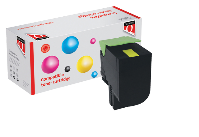 Tonercartridge Quantore alternatief tbv Lexmark 24B6010 geel