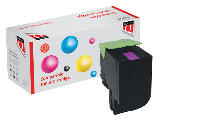 Tonercartridge Quantore alternatief tbv Lexmark 24B6009 rood