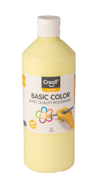 Plakkaatverf Creall basic pastel geel 500ml