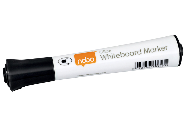 Whiteboardmarker Nobo Glide rond zwart 2mm