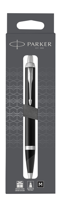 Balpen Parker IM matt black CT M blister à 1 stuk