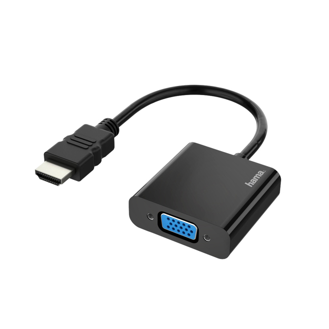 Adapter Hama HDMI-VGA zwart