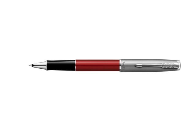 Rollerpen Parker Sonnet Sand Blasted Metal & Red Lacquer F