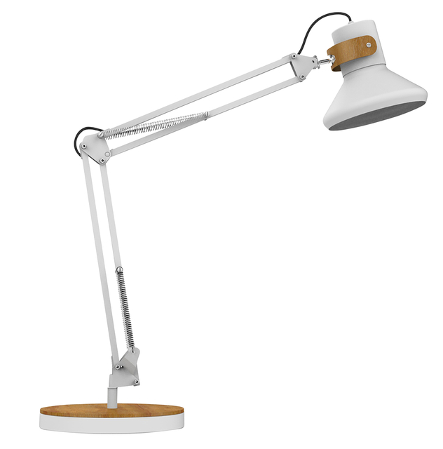 Bureaulamp Unilux Baya led bamboe wit