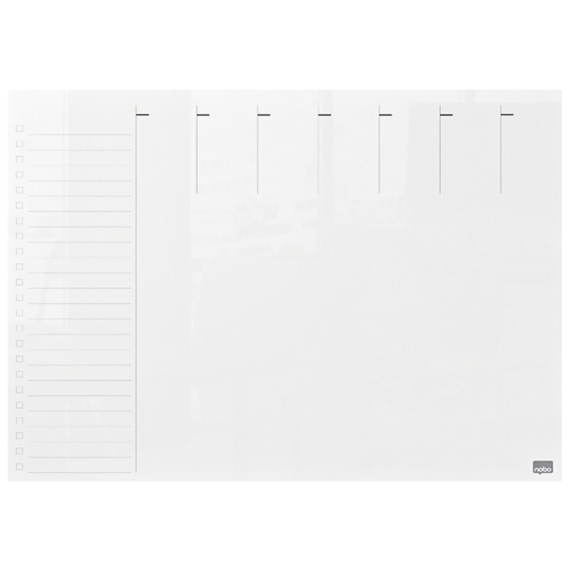 Weekplanner Nobo transparant acryl A4