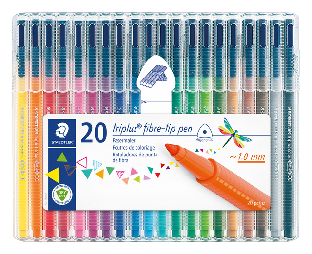 Kleurstift Staedtler 323 Triplus color à 20 kleuren