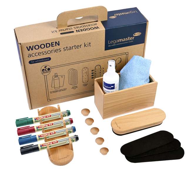 Whiteboard accessoire starter kit Legamaster WOODEN