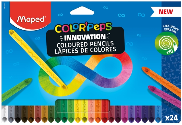 Kleurpotlood Maped Color’Peps Infinity doos à 24 kleuren