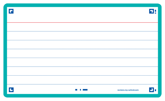 Flashcard Oxford 2.0 75x125mm 80vel 250gr lijn mint