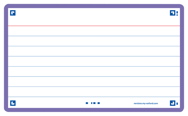 Flashcard Oxford 2.0 75x125mm 80vel 250gr lijn paars