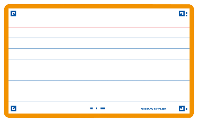 Flashcard Oxford 2.0 75x125mm 80vel 250gr lijn oranje