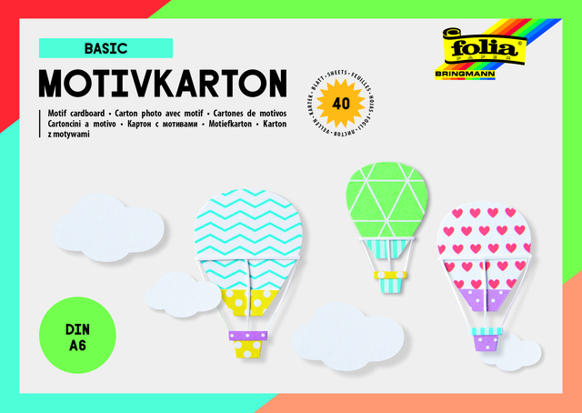 Fotokarton Folia 2-zijdig A6 40 vel 20 designs