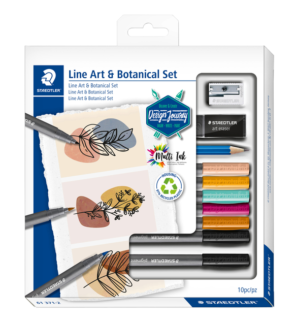 Brushletteringset Staedtler Design Journey art & botanical 10-delige set