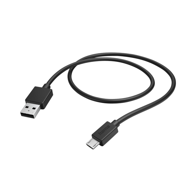 Kabel Hama USB-A – micro-USB 2.0 1 meter zwart