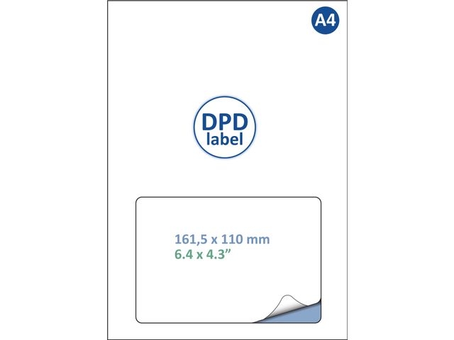 Retourlabel DPD IEZZY A4 1.000 vel 161,5x100mm 1000 labels