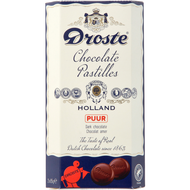 Chocolade Droste duopack pastilles puur 170gr