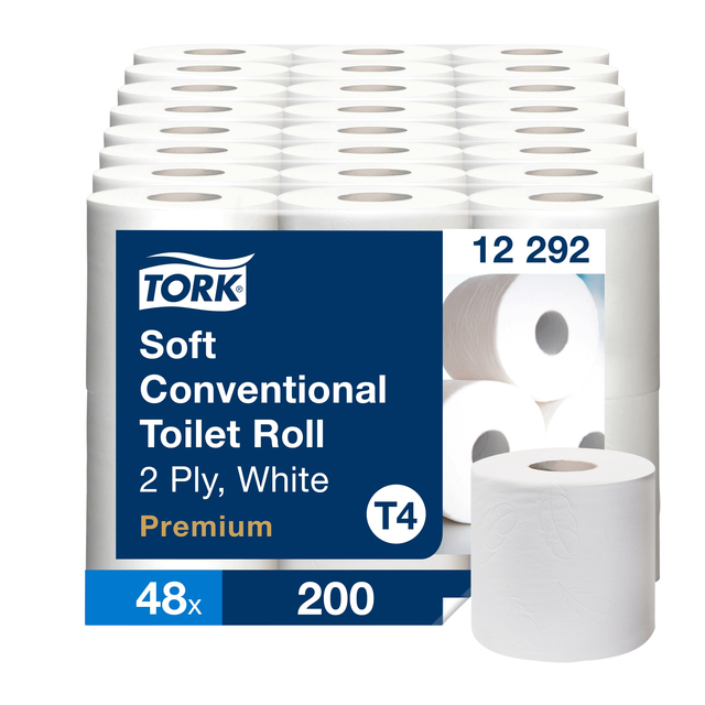 Toiletpapier Tork T4 premium 2-laags 200 vel wit 12292