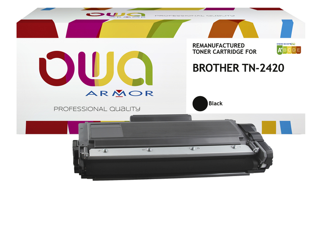 Toner OWA alternatief tbv Brother TN-2420BK zwart