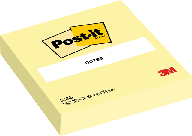 Memoblok 3M Post-it 563 101x101mm geel