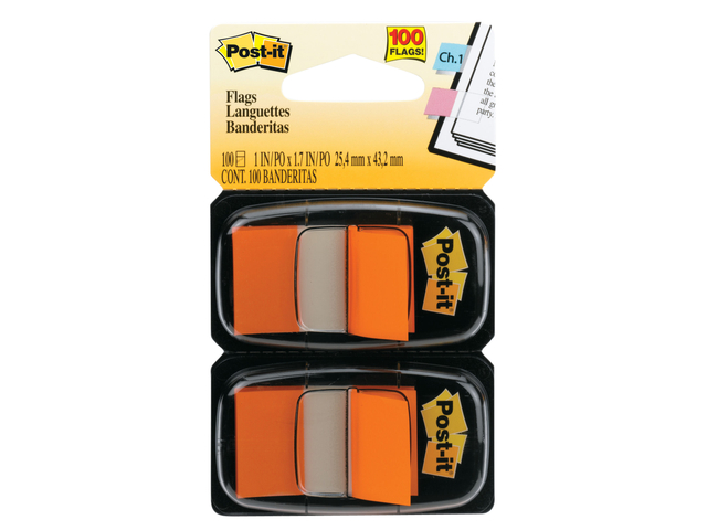 Indextabs 3M Post-it 680 25.4×43.2mm duopack oranje