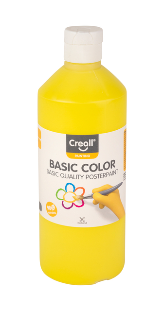 Plakkaatverf Creall basic geel 500ml