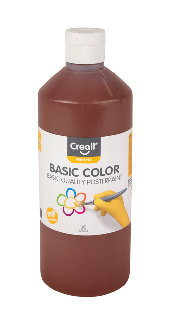 Plakkaatverf Creall basic donkerbruin 500ml