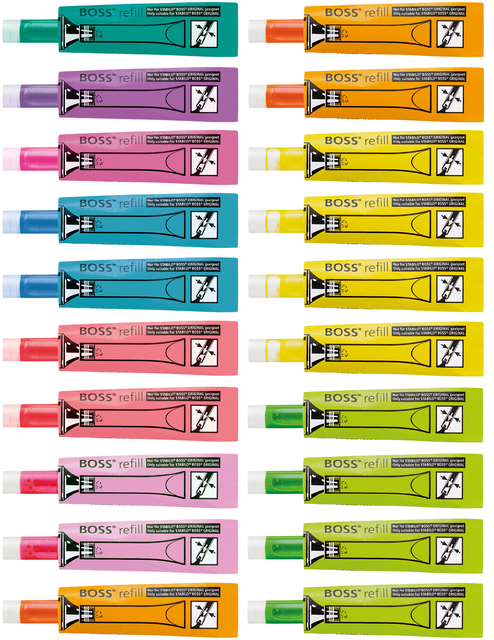 Markeerstiftinkt STABILO 070 assorti set à 20 stuks