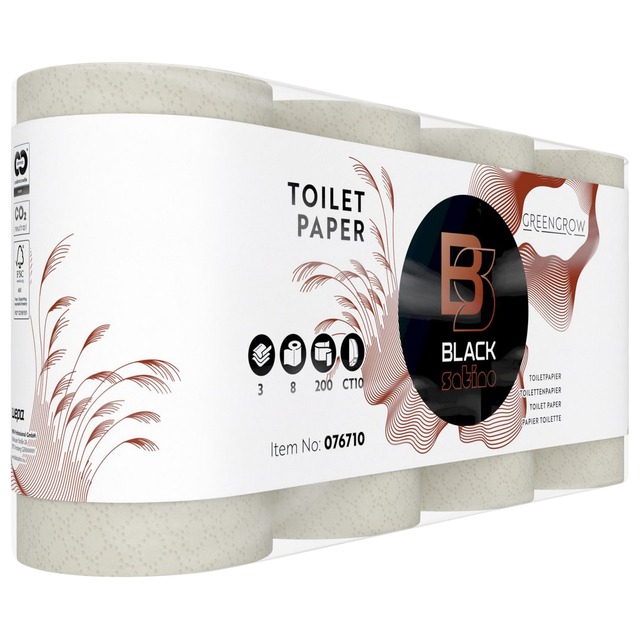 Toiletpapier BlackSatino GreenGrow CT10 3-laags 200vel naturel 076710