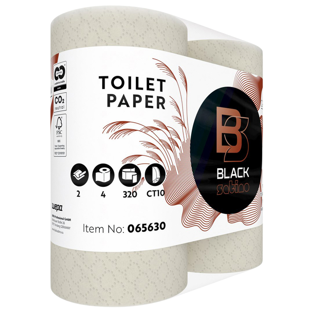 Toiletpapier BlackSatino GreenGrow CT10 2-laags 320vel naturel 065630