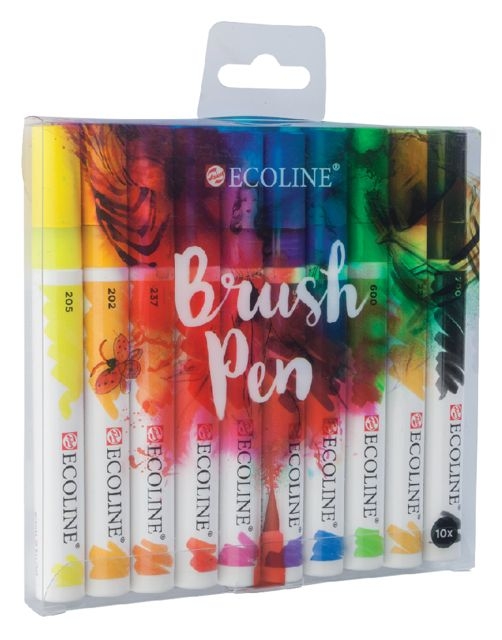 Brushpen Talens Art Creation Ecoline assorti etui à 10stuks