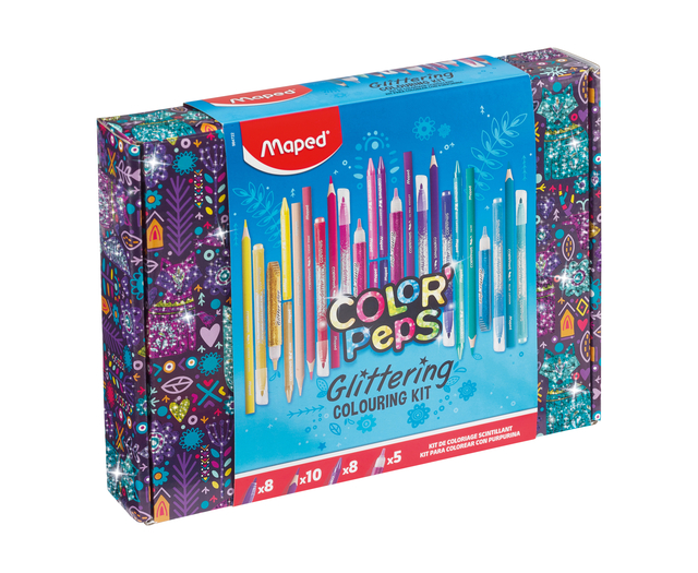 Tekenset Maped Color’Peps glitter 31-delig assorti