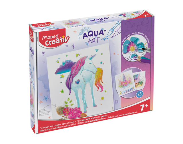 Hobbyset Maped Creativ Aqua’Art eenhoorn 14-delig assorti