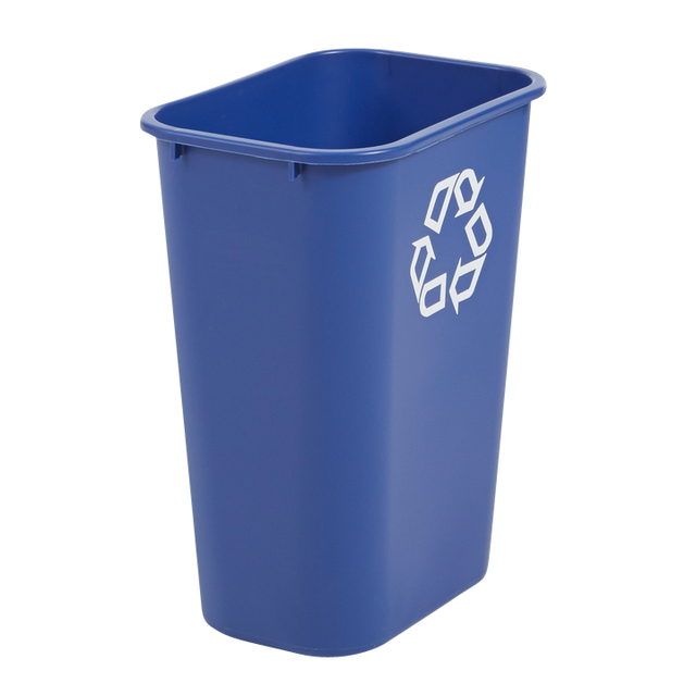 Papierbak Rubbermaid recycling groot 39L blauw