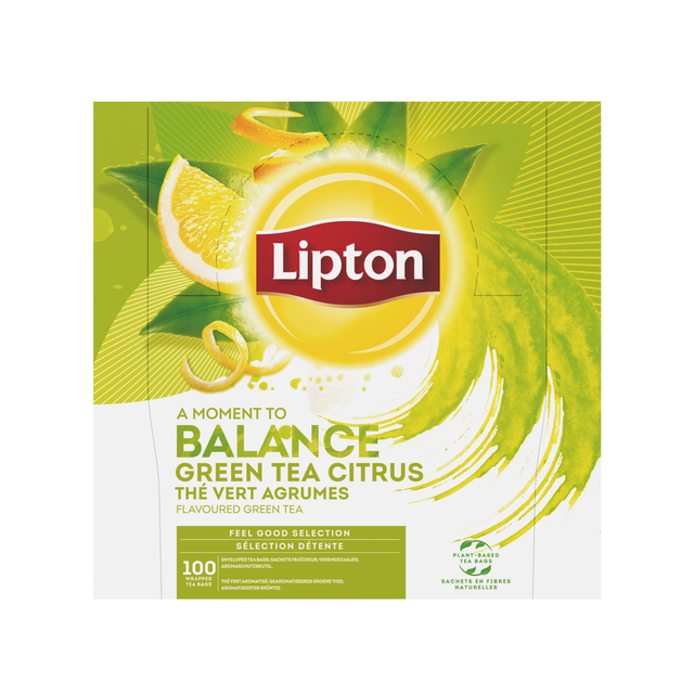 Thee Lipton Balance green tea citrus 100×1.5gr