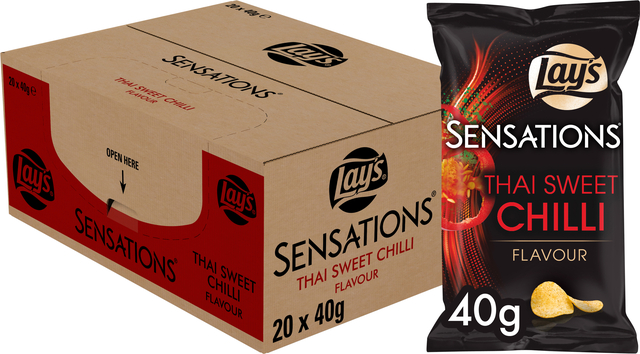 Chips Lay’s Sensations Thai sweet chilli zak 40gr