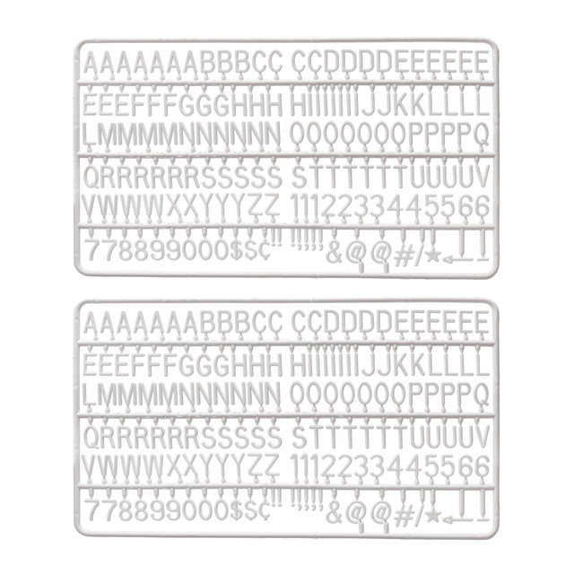 Letter set IEZZY voor letterbord 2×150 wit