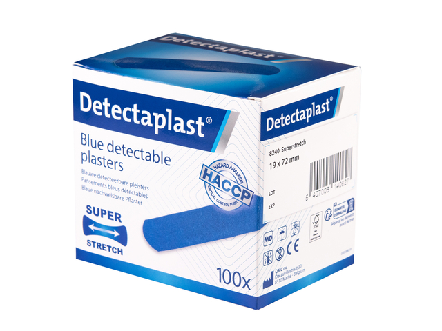 Elastische blauwe textielpleister Detectaplast 19x72mm