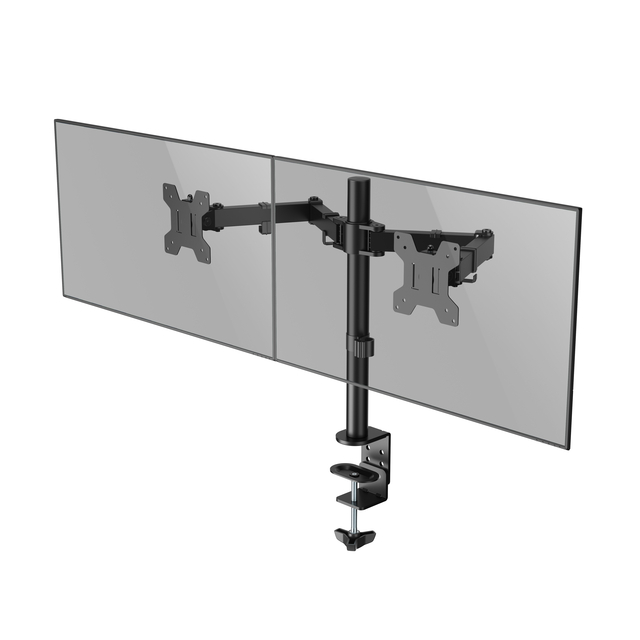 Monitorarm Quantore 2 schermen 17-27 inch zwart