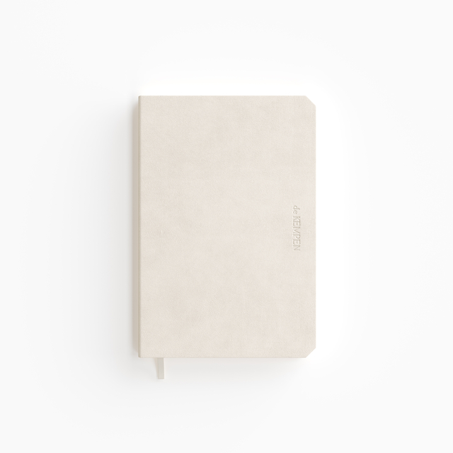 Notitieboek de KEMPEN Cotton Vanilla 110x160mm blanco 160 pagina’s 90gr wit