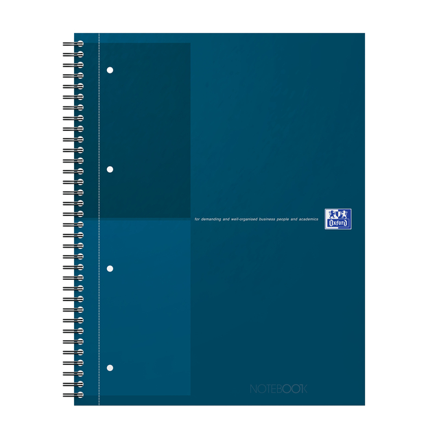 Spiraalblok Oxford International Notebook A4+ lijn petrol blauw