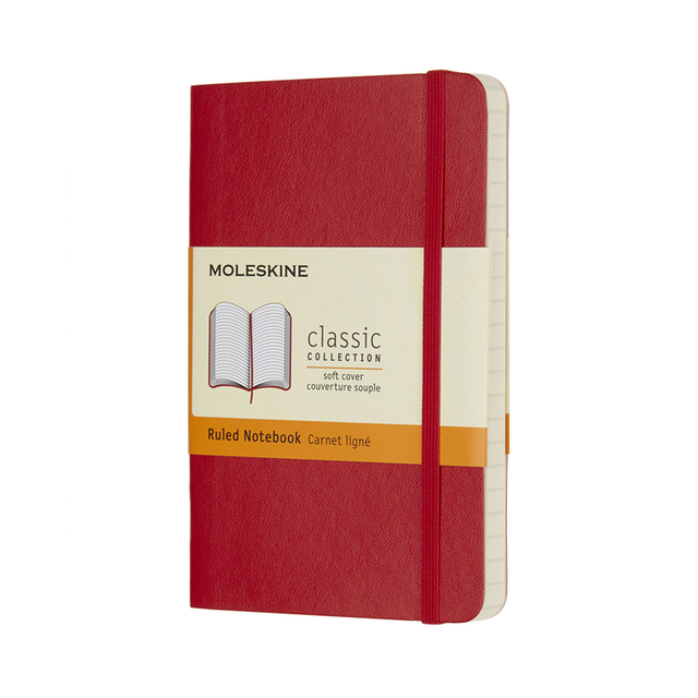 notitieboek A6 Moleskine SC rood