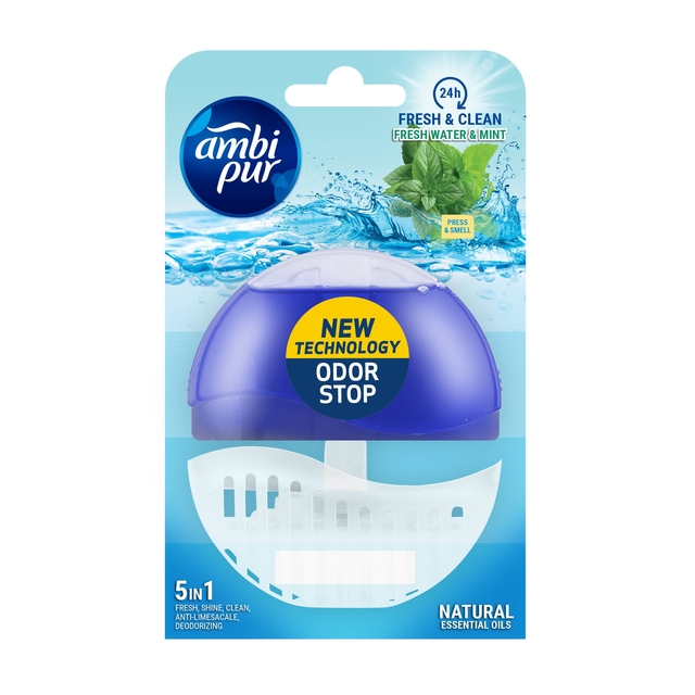 Toiletblok Starterkit Ambi Pur Fresh Water & Mint 55ml