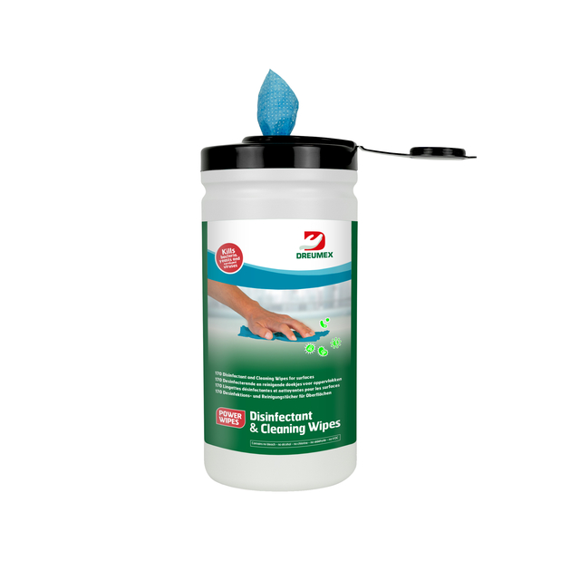 Desinfectiedoekjes Dreumex Disinfectant & Cleaning bus 170 stuks blauw