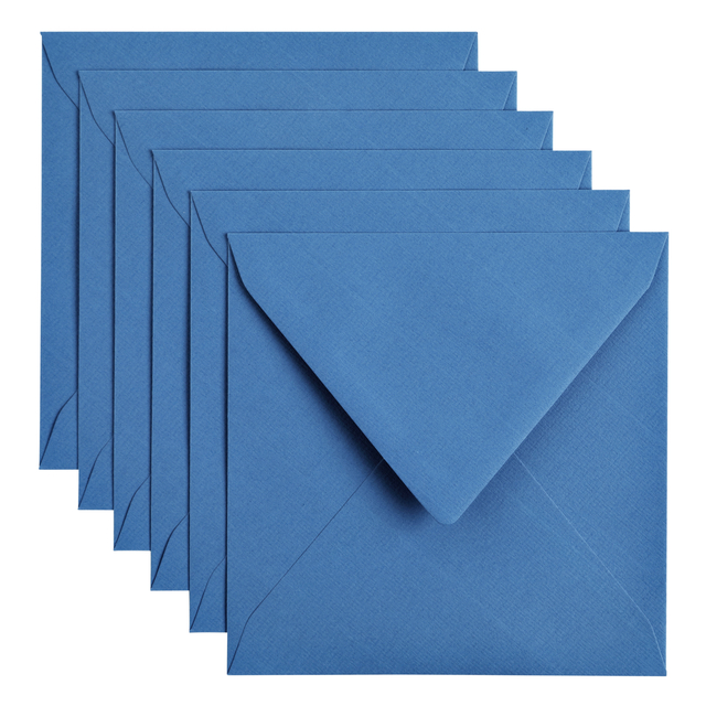 Envelop Papicolor 140x140mm donkerblauw pak à 6 stuks