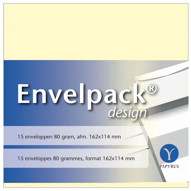 Envelop Papyrus Envelpack Design C6 114x162mm ivoor 894400