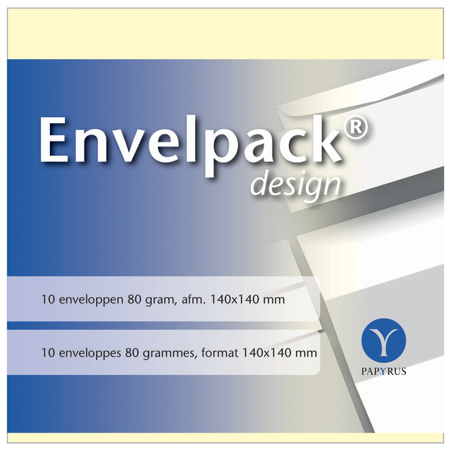 Envelop Papyrus Envelpack Design vierkant 140x140mm ivoor 894410