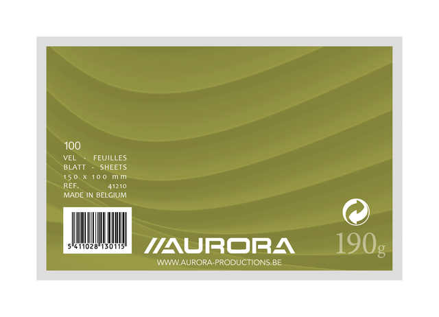 Systeemkaart Aurora 150x100mm blanco 190gr wit 100 vel