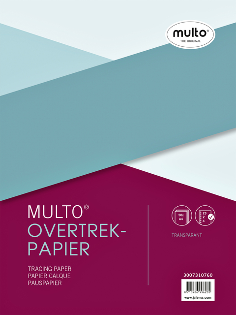 Interieur Multo overtrekpapier A4 23-gaats 50vel