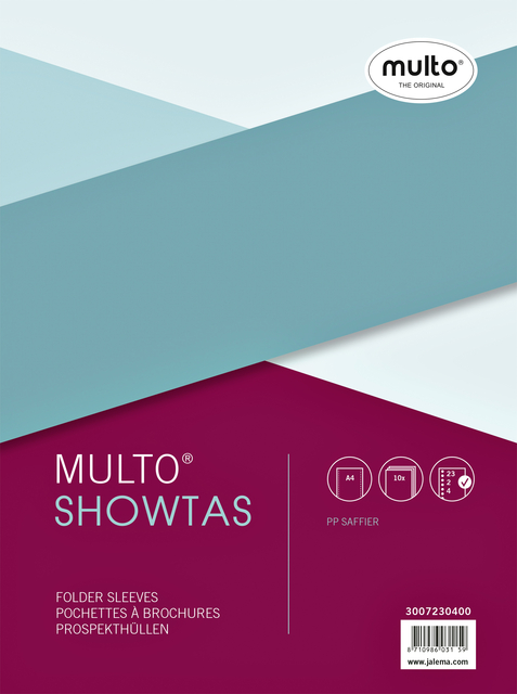 Showtas Multo 23-gaats PP 0.08mm nerf  10 stuks